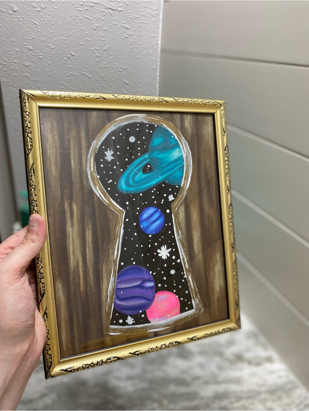 Hand-Crafted Galaxy Keyhole Illustration - Picture 3 of 8